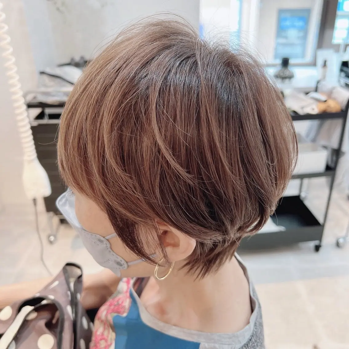 ショート カラー ハイライトカラー ハイライト 透明感カラー/艶髪 🌷ちばなお🌷のヘアスタイル