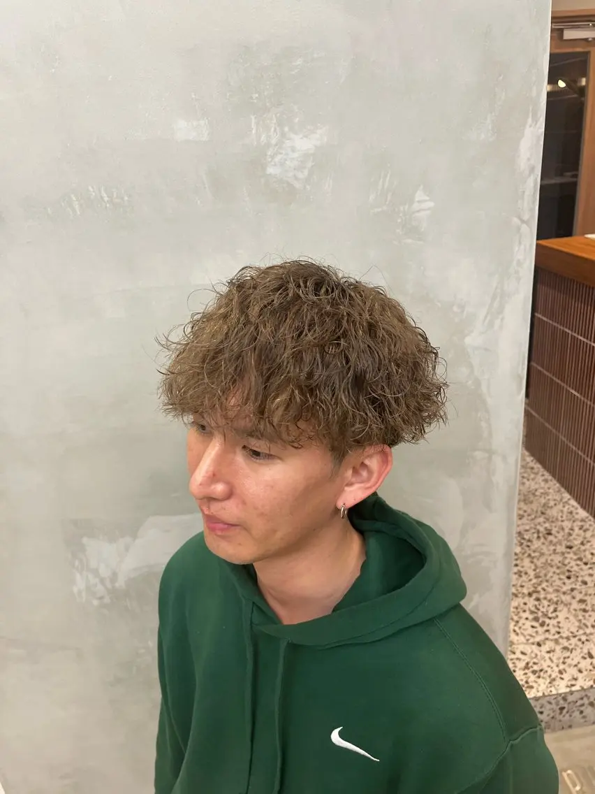 ショート カラー パーマ メンズ パーマ 山下和輝/fifth メンズパーマのヘアスタイル