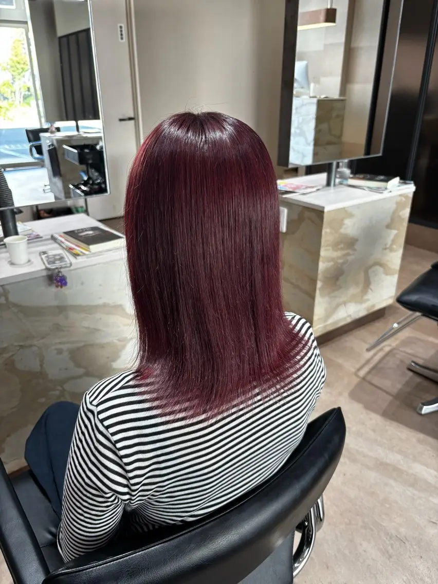 ミディアム カット ヘアカラー トリートメント 本田 央介のヘアスタイル