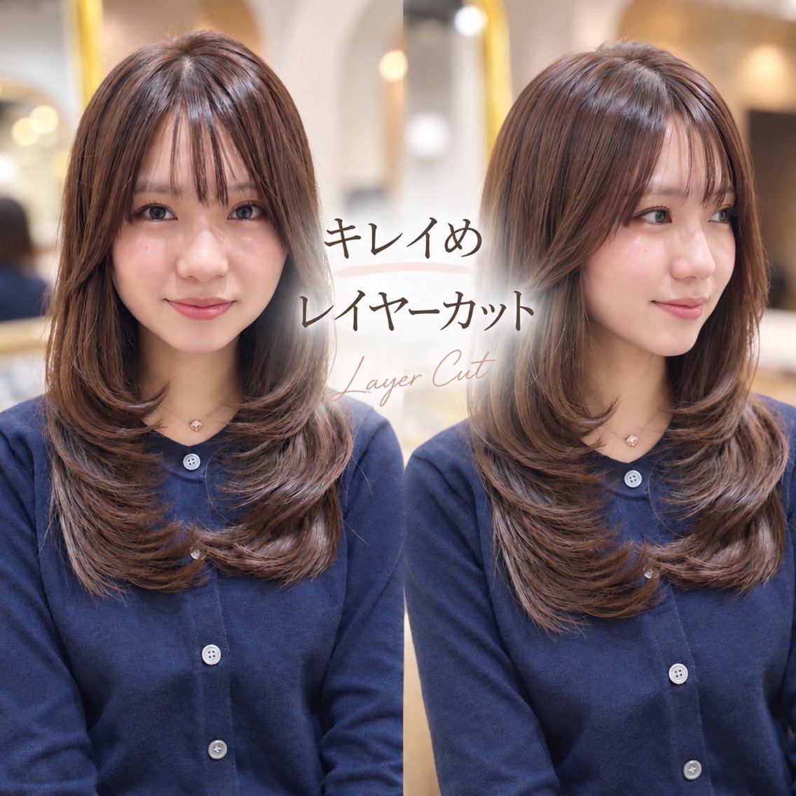 セミロング くびれヘア 顔周りカット 韓国風ヘア レイヤーカット 小顔カット カット ヘアカラー トリートメント レイヤー 翔のヘアスタイル