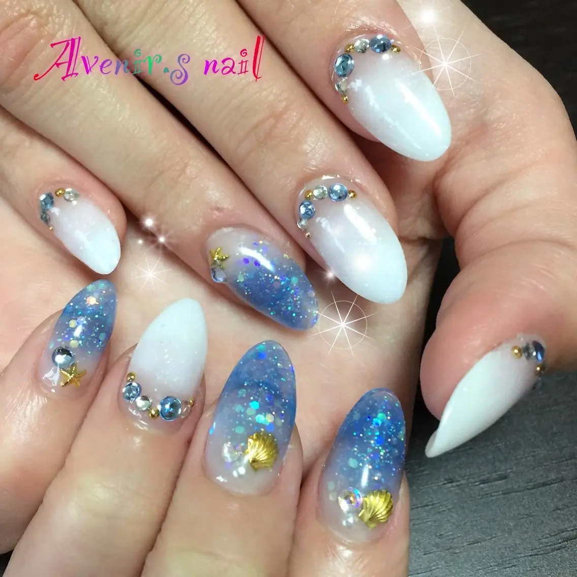 ネイル グラデーション スカルプネイル Home Salon Avenir.のネイルデザイン