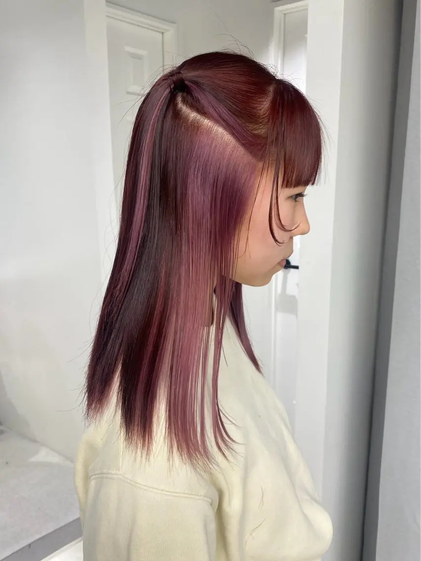セミロング カラー Shiori・:* 💫のネイルデザイン