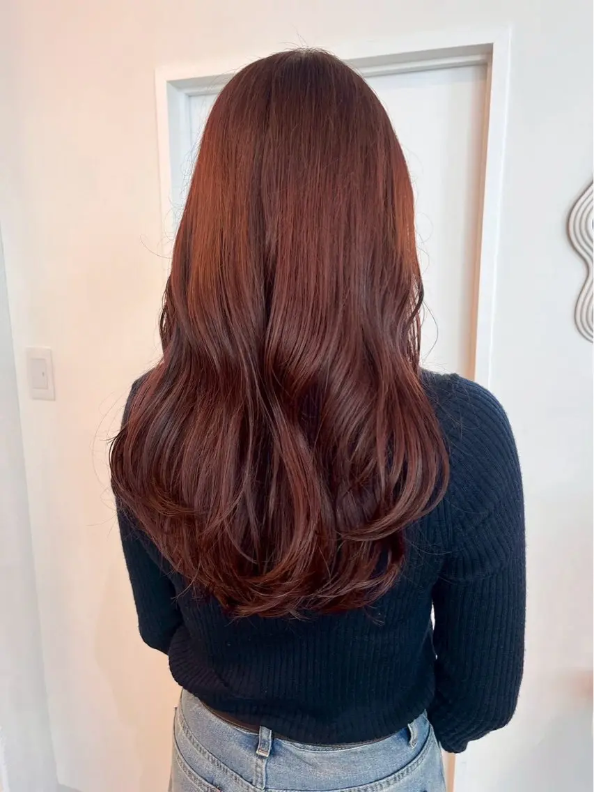 ロング カラー ヘアカラー トリートメント aoi🍀暖色 /透明感カラー♡のヘアスタイル