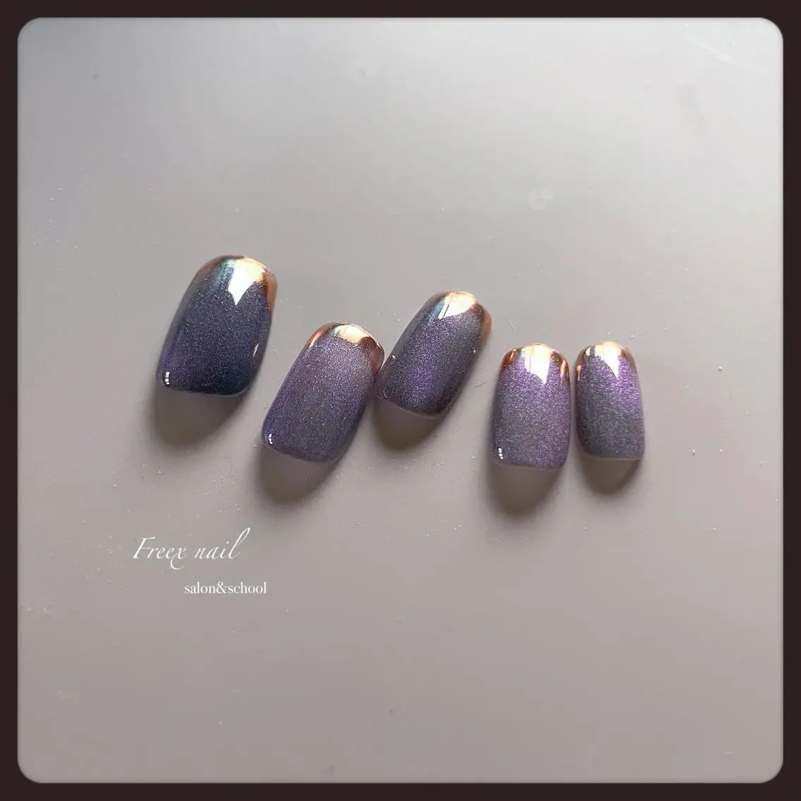 ネイル フレンチネイル マグネットネイル マグネットフレンチ ハンドネイル ハンドケア freex nail /ニュアンス/個性派のネイルデザイン