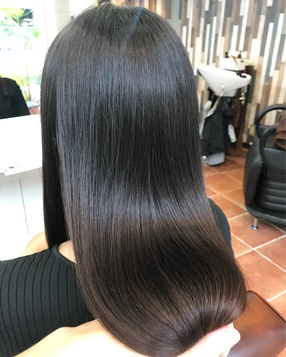ロング カット 縮毛矯正 トリートメント 柳沼 好則のヘアスタイル