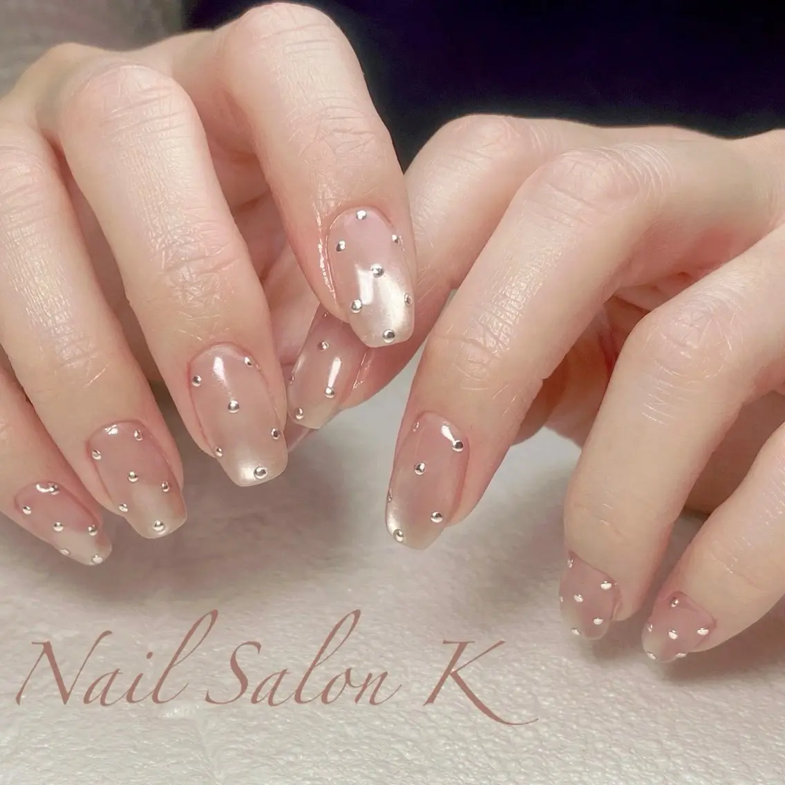 ネイル ドット マグネットネイル ハンドネイル Nail Salon K 🧸美爪育成のネイルデザイン