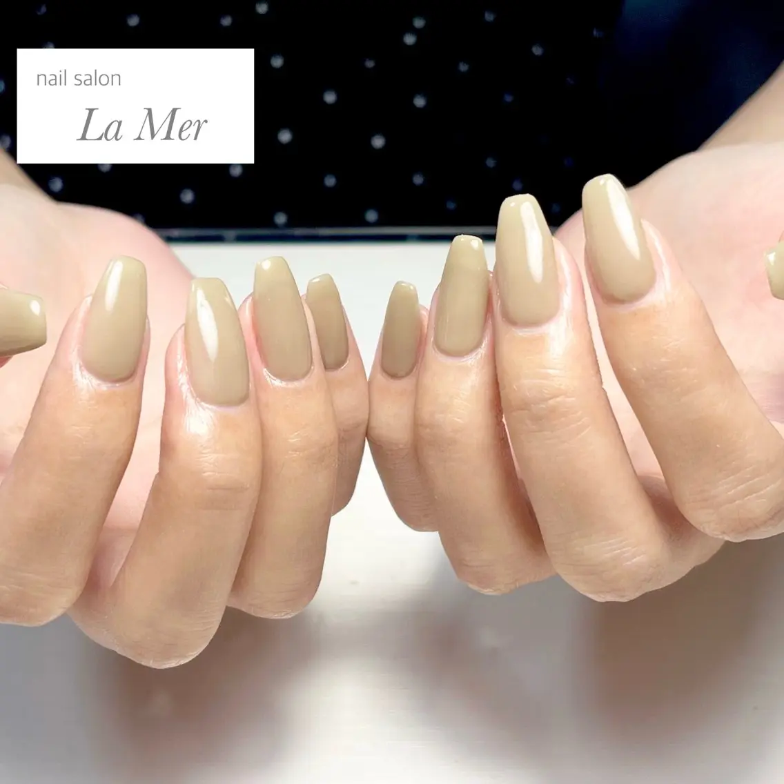 ネイル カジュアル ジェルネイル オフィスネイル ワンカラーネイル シンプルネイル ハンドネイル nailsalon La Merのネイルデザイン