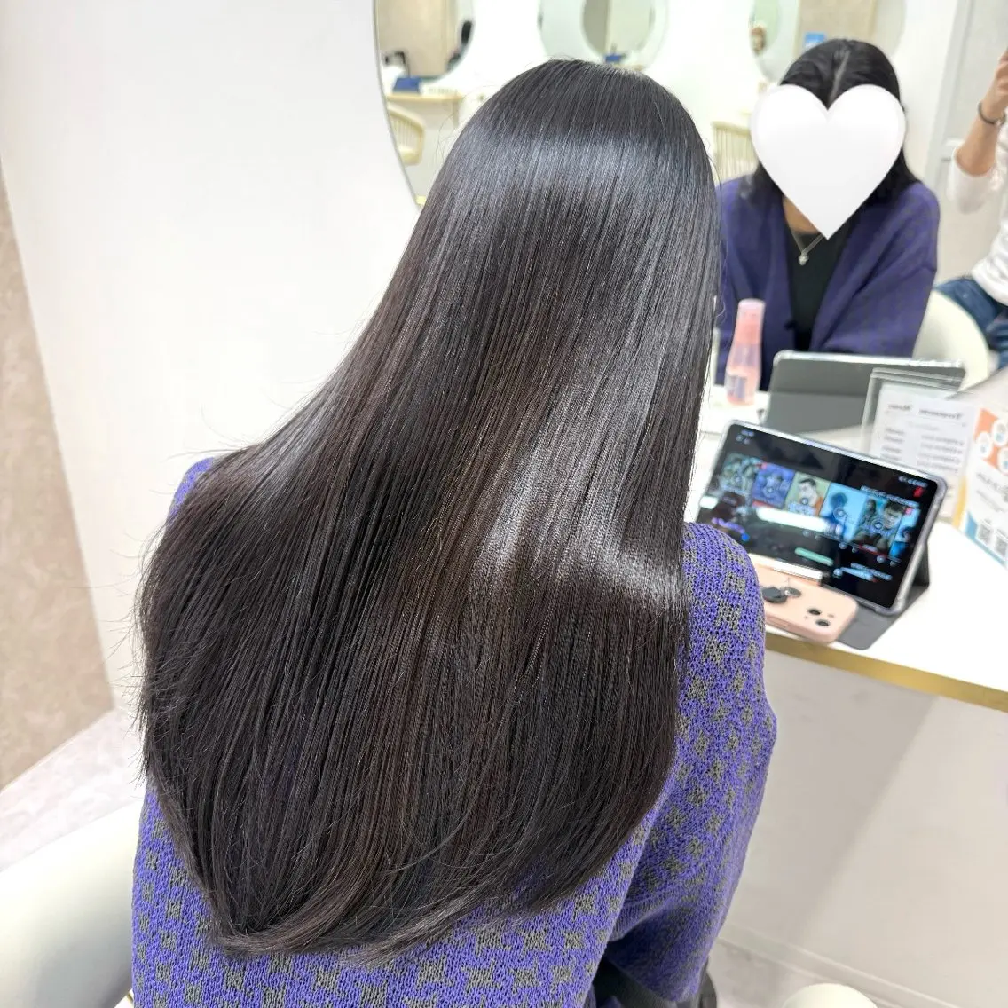 ロング カット 縮毛矯正 トリートメント ブリーチなしダブル カラー/レイヤー太我のヘアスタイル
