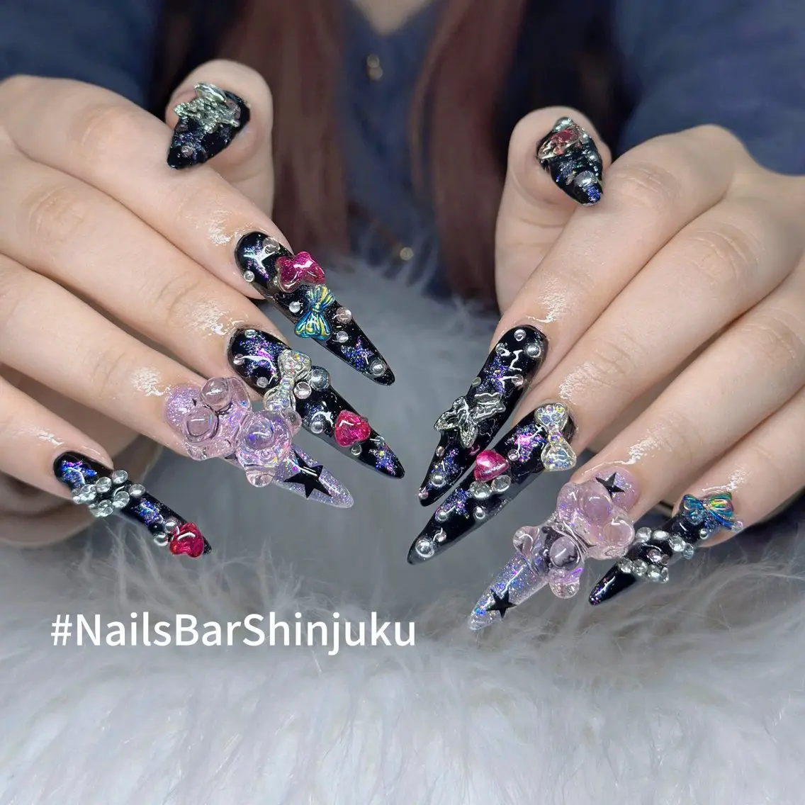 ネイル 長さ出し フレンチネイル ジェルネイル 韓国ネイル ロングネイル NAILS BAR SHINJUKUのネイルデザイン