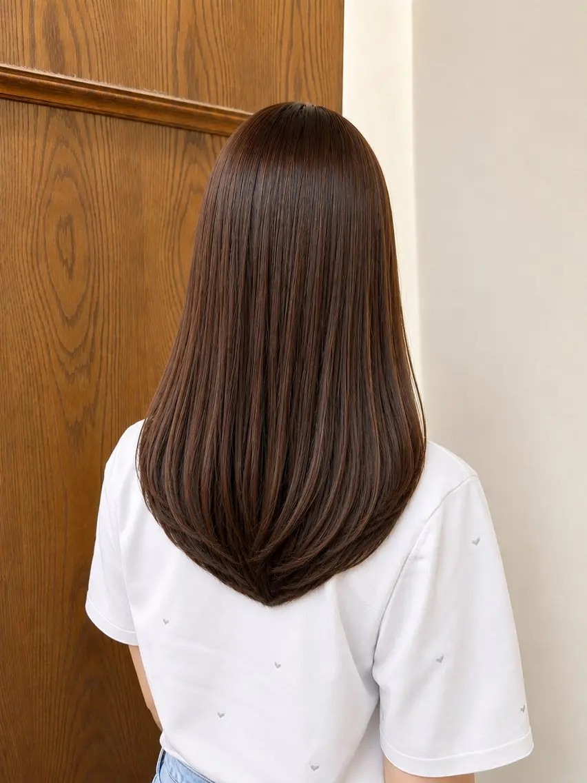 ロング カット 縮毛矯正 トリートメント TOMOKA 艶髪/髪質改善🫧のヘアスタイル