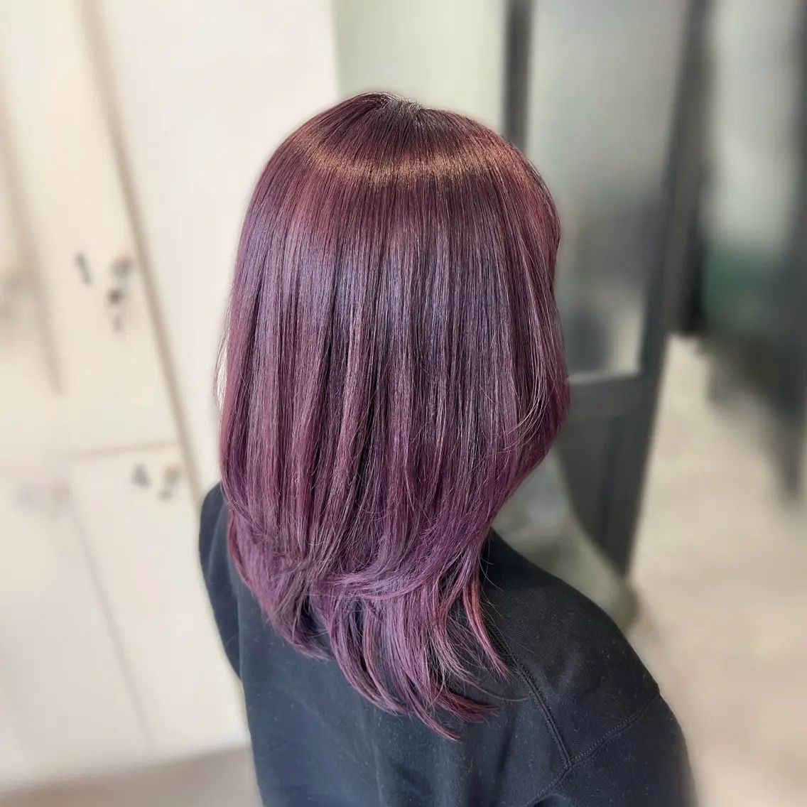 ロング カラー ブリーチ パープルカラー ヘアカラー Dia ‎ アキヨシ ミユのヘアスタイル