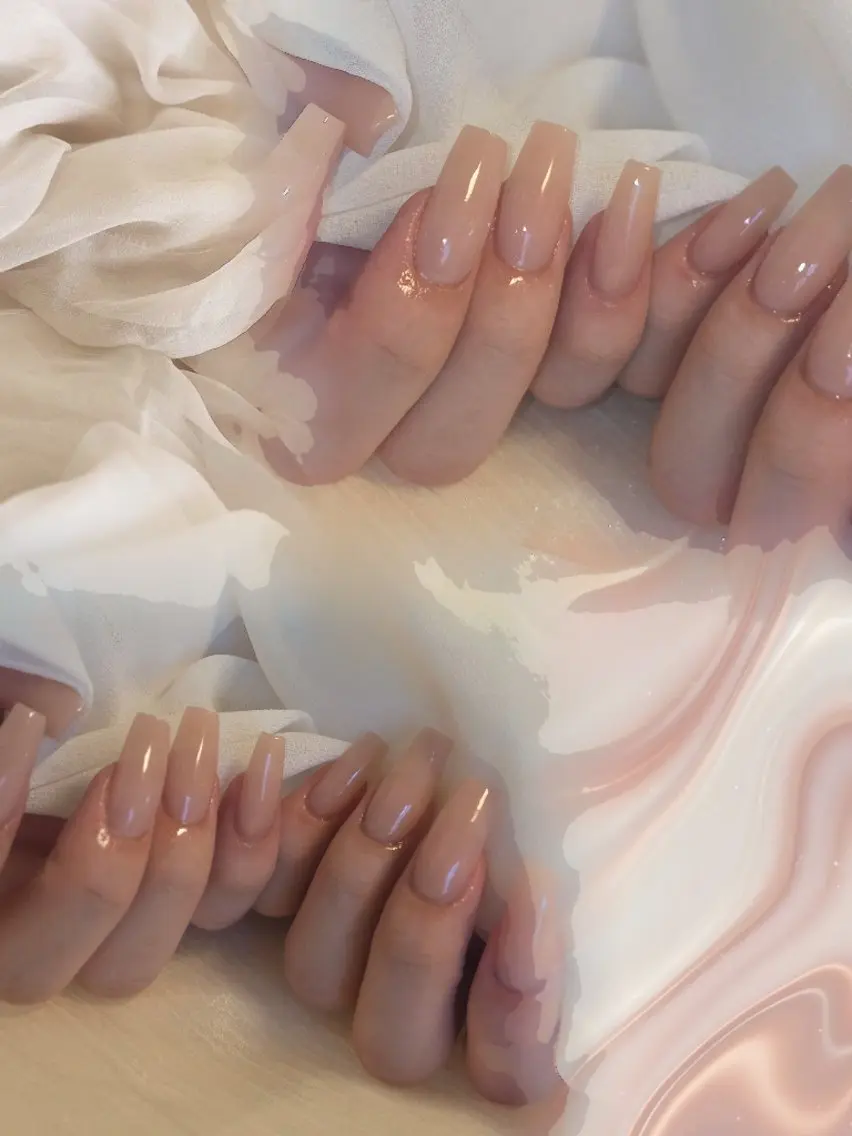 ネイル ロングネイル ワンカラーネイル ハンドネイル LadyNail Kiyoka/大名のネイルデザイン