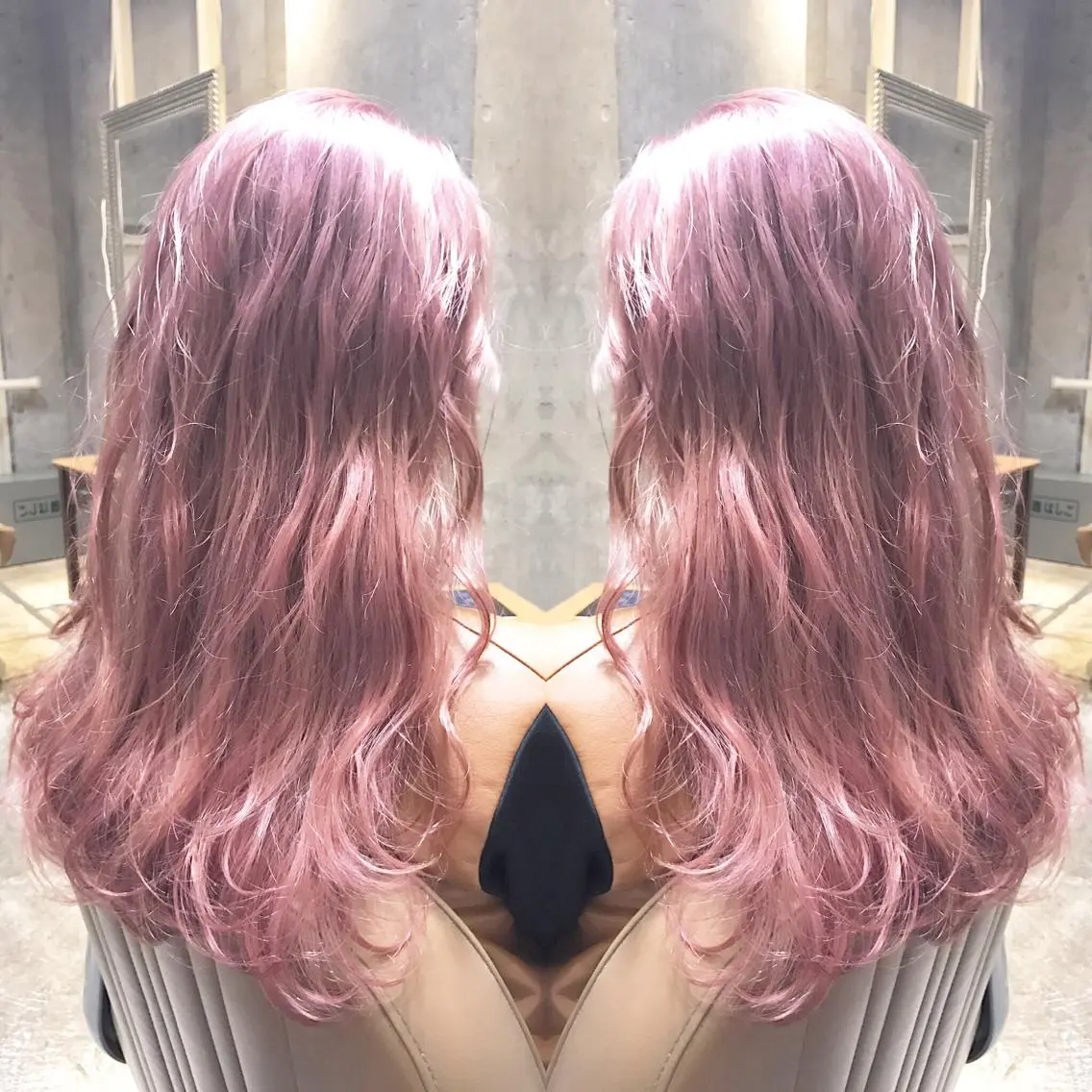 ロング カラー パーマ ヘアアレンジ メンズ キッズ ネイル マツエク・マツパ ピンクカラー カラーマツエク ピンク サロンドミルク 渋谷高比良のヘアスタイル