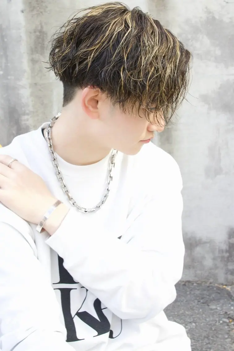 パーマ メンズ メンズパーマ特化/ シャドウ/波巻/陸翔のヘアスタイル