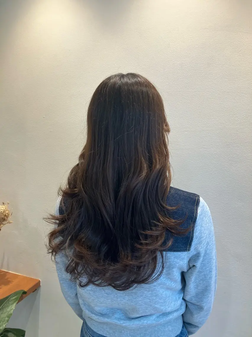 ロング カラー カット ヘアカラー トリートメント 久野紗愛 【髪質改善　艶髪】のヘアスタイル