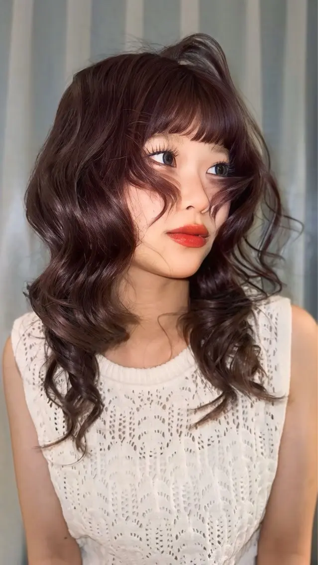 ミディアム ヘアカラー ⠀ HIMIのヘアスタイル