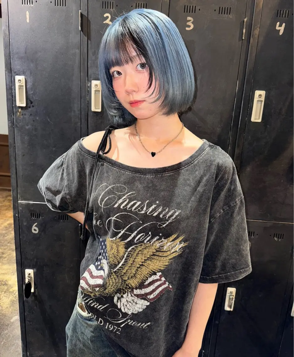 ショート ボブレイヤー ボブ レイヤーカット カット ヘアカラー トリートメント ブリーチ/ハイトーン 心斎橋/honokaのヘアスタイル