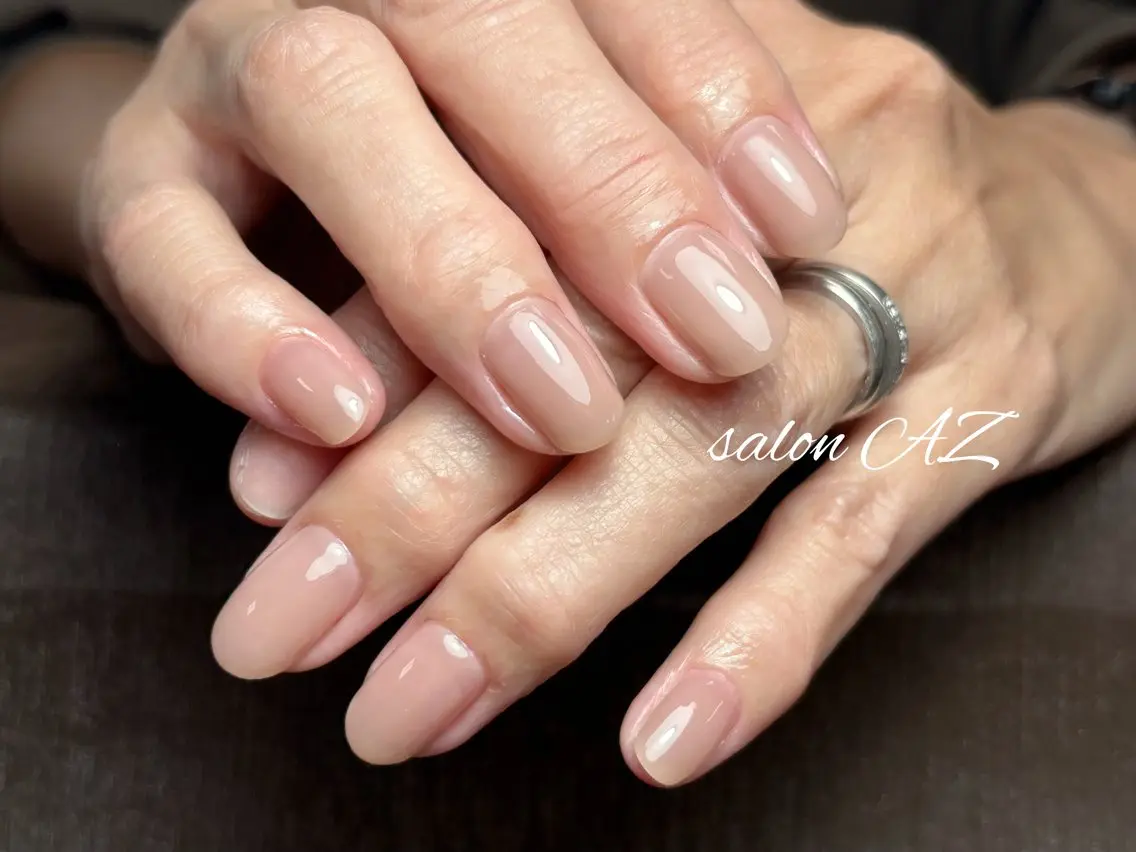ネイル アートネイル 長さ出し フットネイル フレンチネイル ジェルネイル ハンドネイル salon AZのネイルデザイン