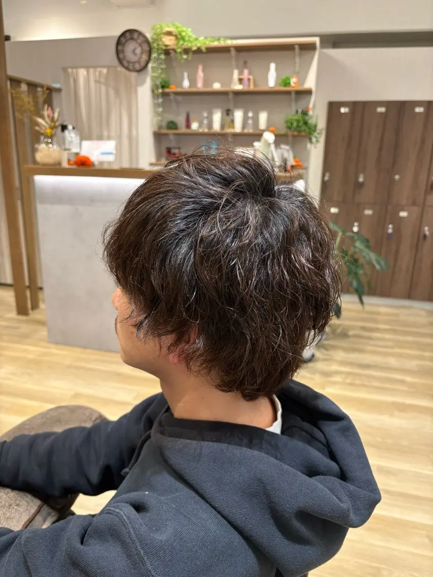 ショート パーマ カット ヘアカラー ヘッドスパ 韓国風ヘア🤍/頭皮 ケア🫧　Chikaのヘアスタイル