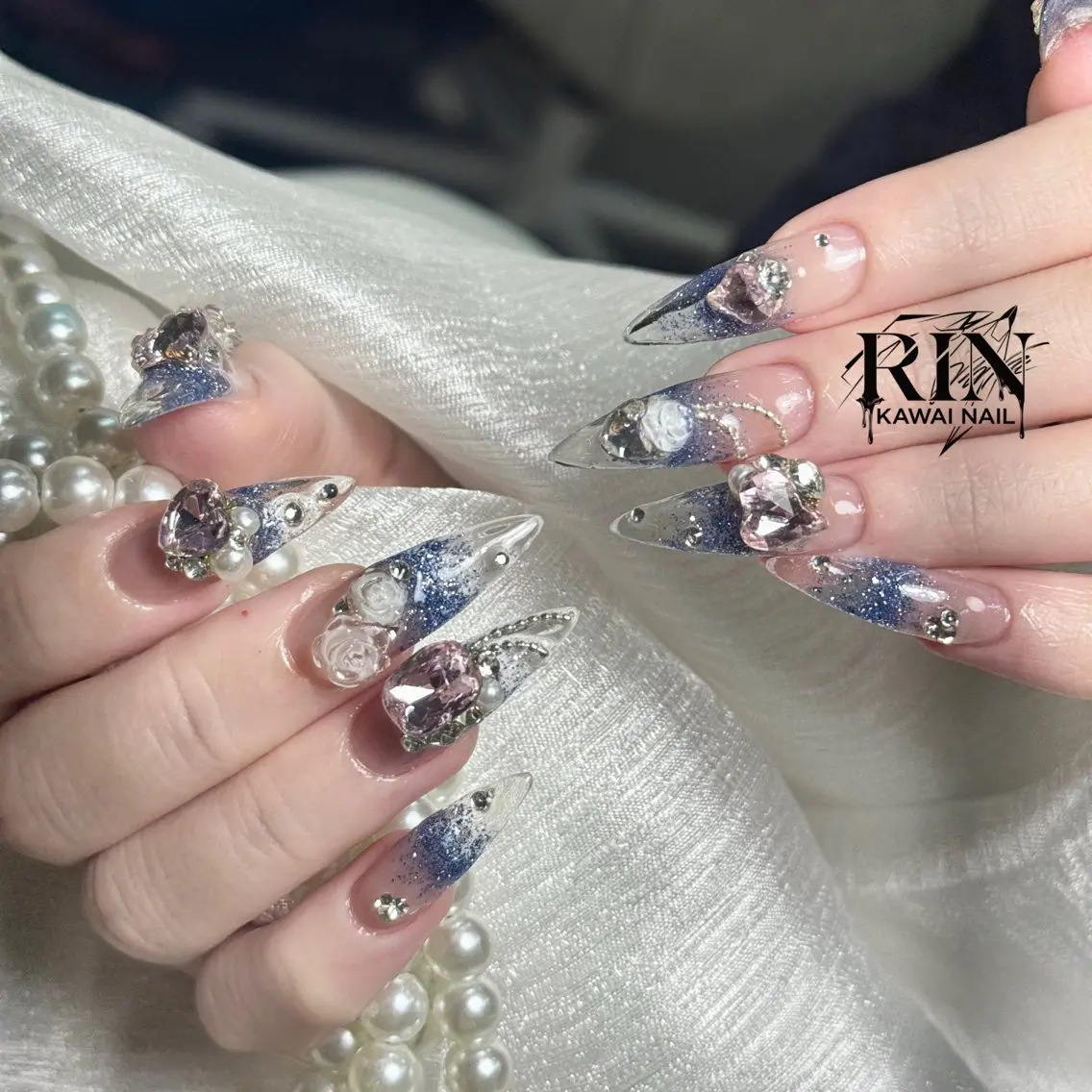 ネイル チークネイル ドット フットネイル フレンチネイル 韓国ネイル Rin KawaiiNailのネイルデザイン
