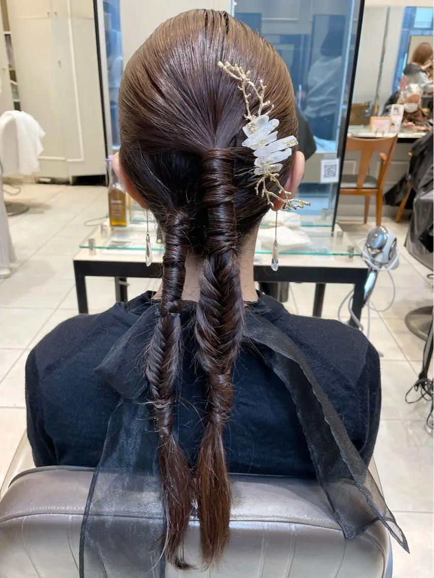 ロング ヘアアレンジ ヘアセット 🦖鶴岡 香純🦖のヘアスタイル