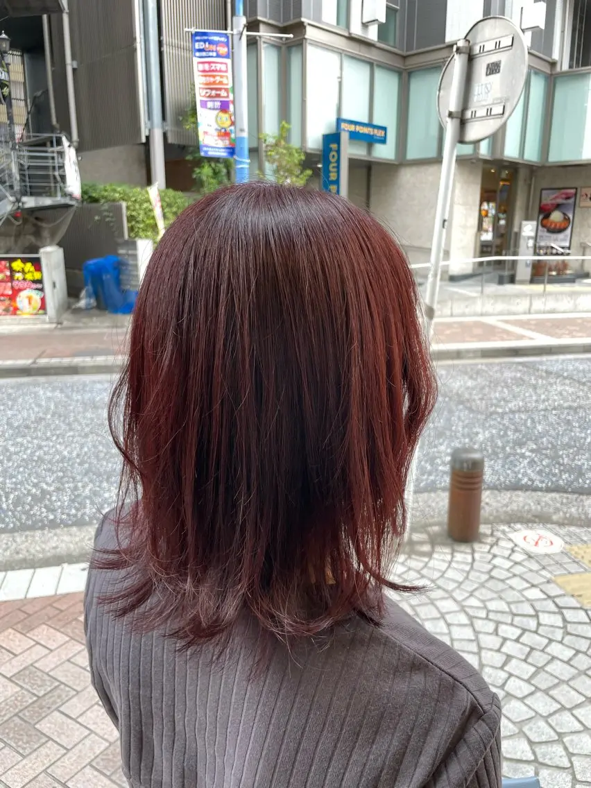 ミディアム カラー ブリーチ超特化美容師 ☯️ルカ✡️💫のヘアスタイル
