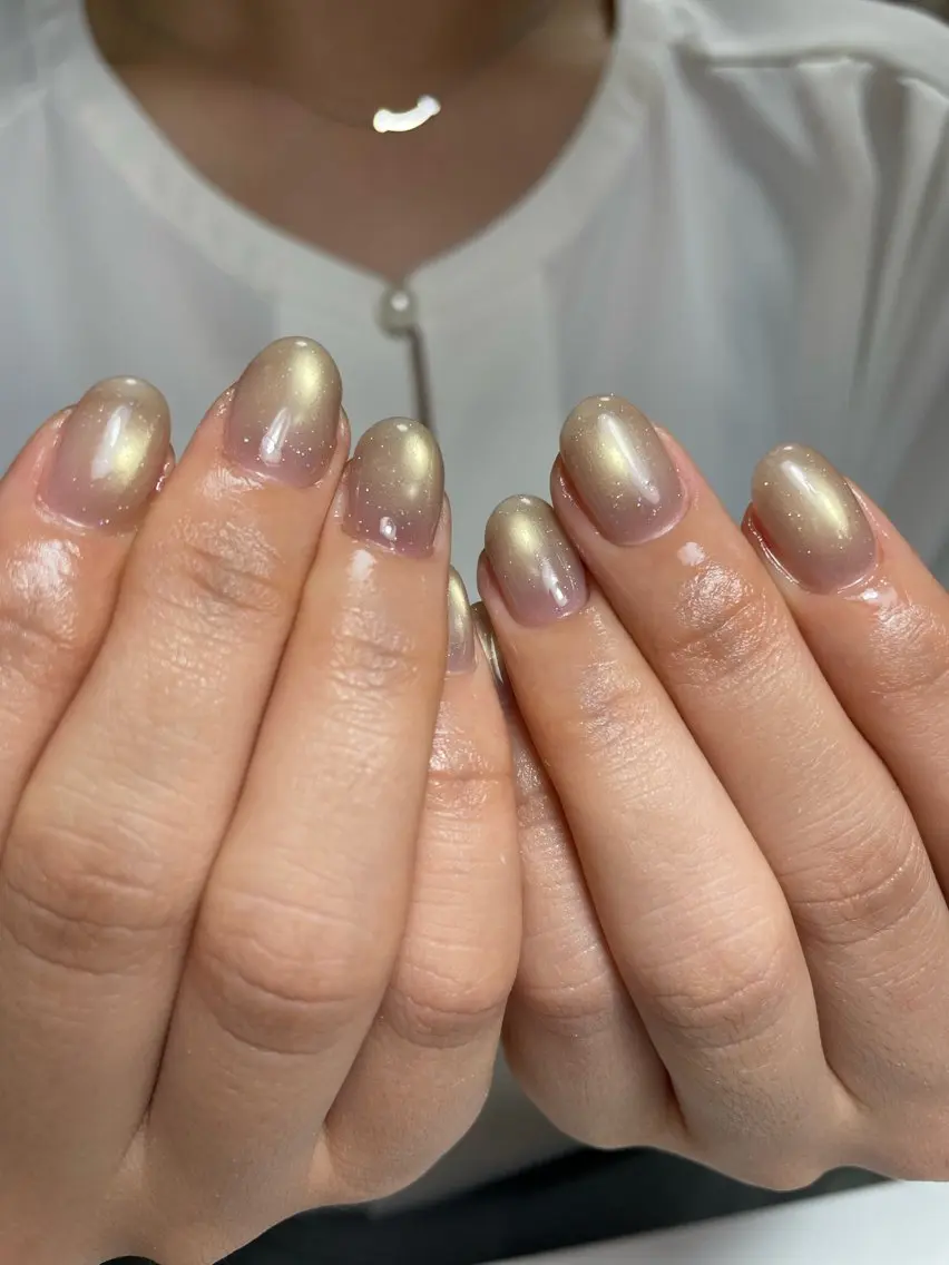 ネイル キラキラネイル マグネットネイル オフィスネイル シンプルネイル ハンドネイル miinail miyuuのネイルデザイン