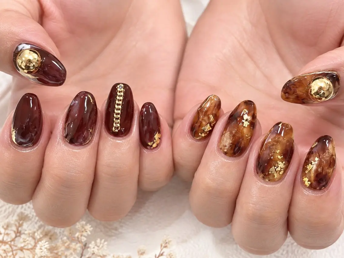 ネイル べっ甲ネイル Grailey nail salonのネイルデザイン