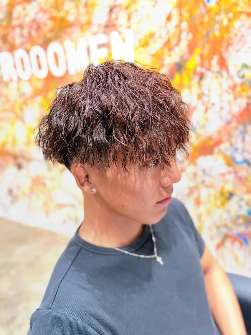パーマ メンズ マッシュ カット パーマ ☆★メンズ特化★☆ 川地由麿のヘアスタイル
