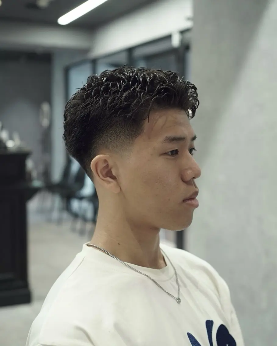 ショート パーマ メンズ カット パーマ GAKU /フェード /メンズ/難波のヘアスタイル