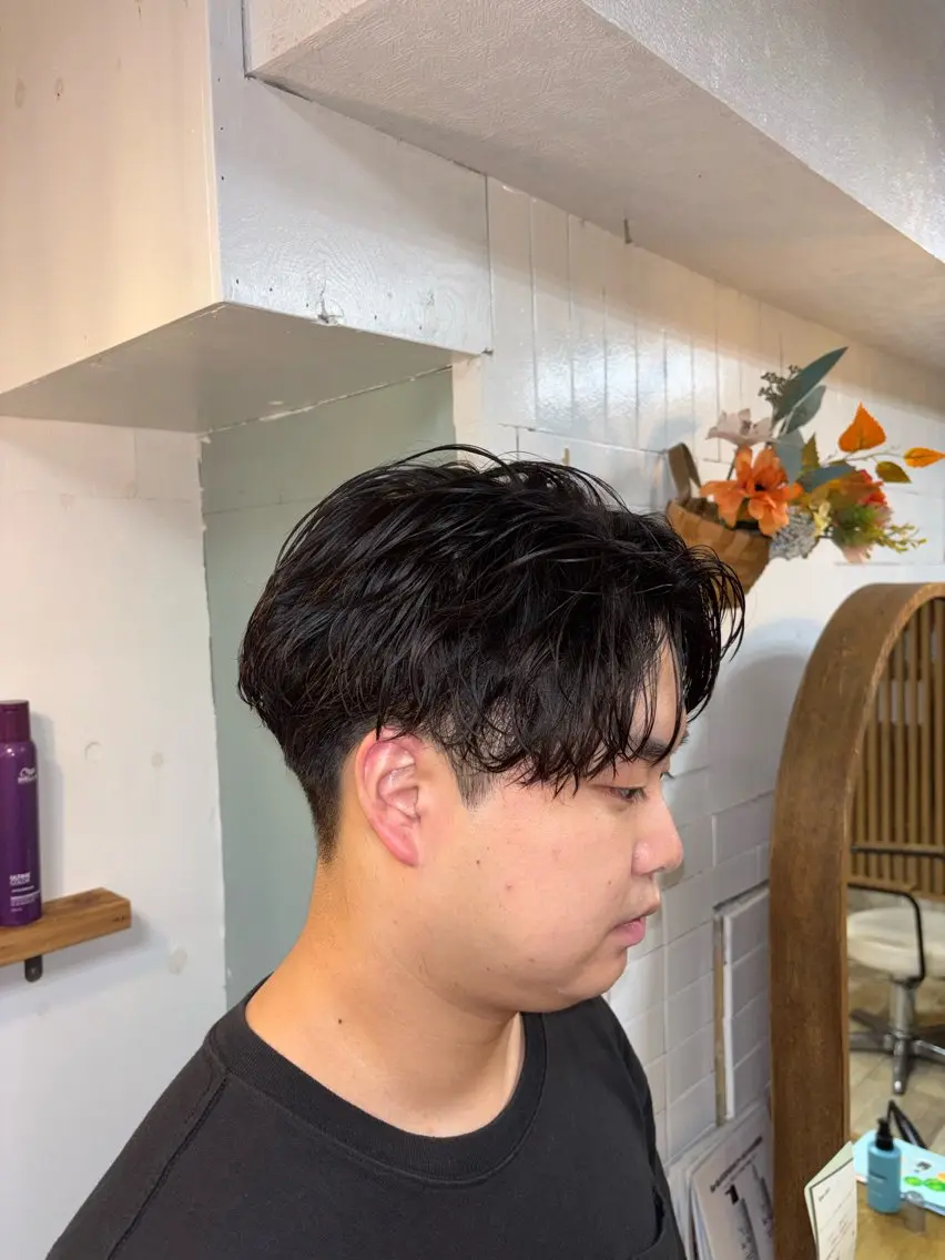 パーマ メンズ カット パーマ トリートメント 西森恒嘉/南浦和/メ ンズパーマ・韓国ヘアのヘアスタイル