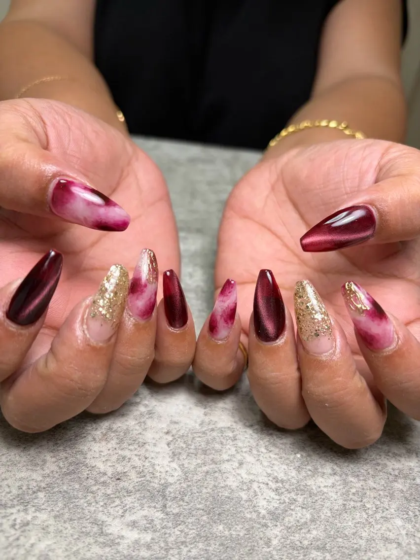 ネイル マグネットネイル ハンドネイル RISA joie nailのネイルデザイン