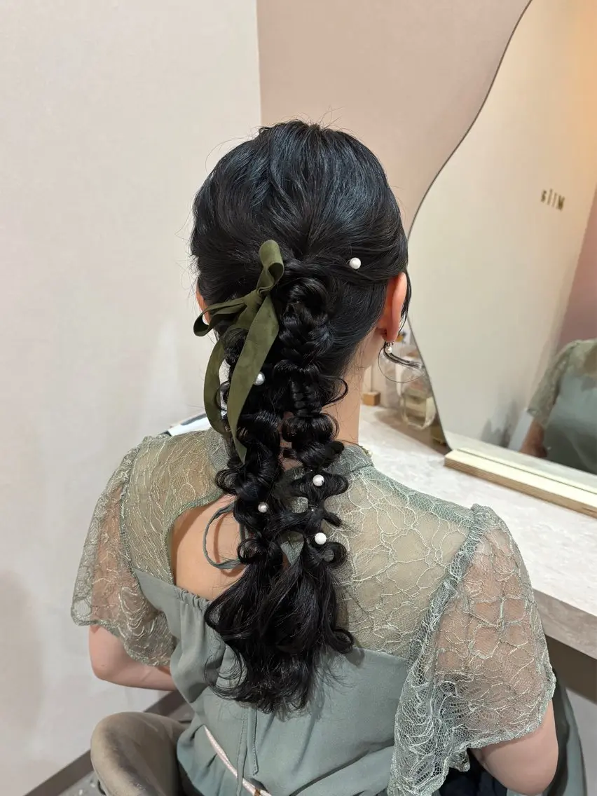 ヘアアレンジ ヘアセット Mila hinaのヘアスタイル