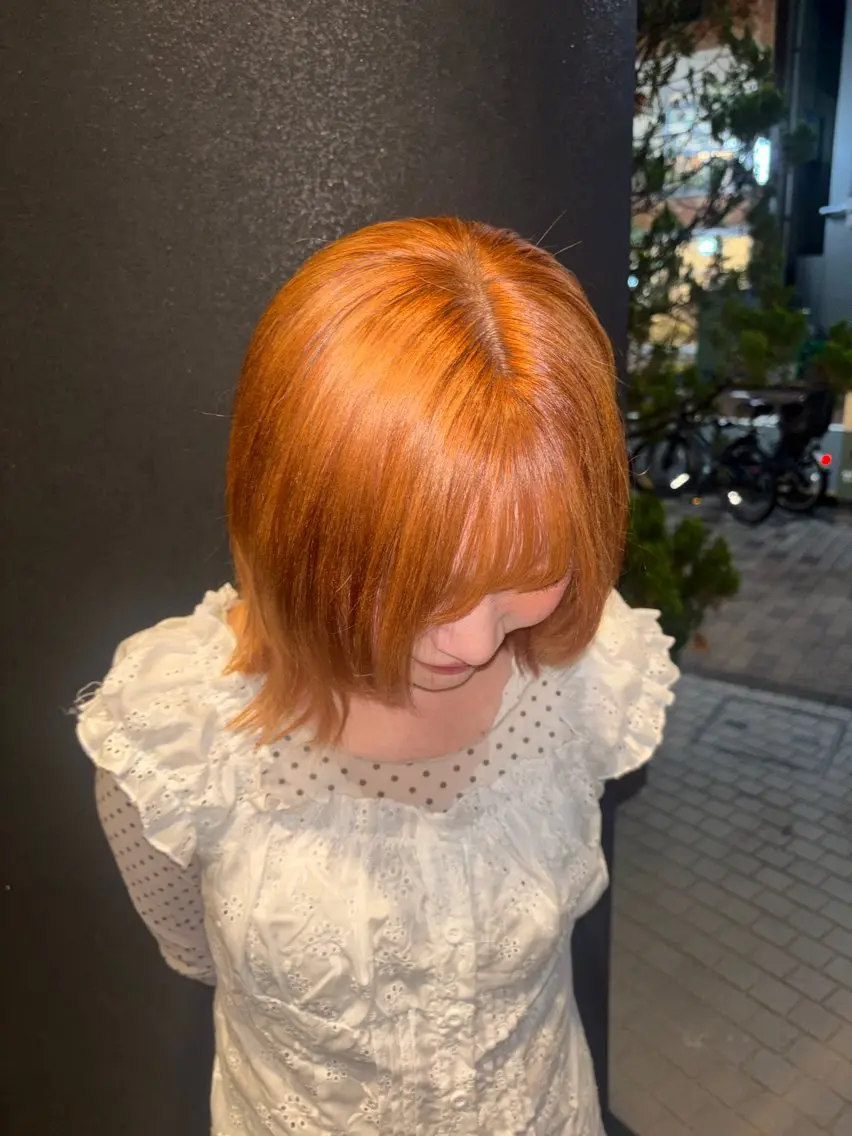 ショート カラー オレンジ ごとう こなんのヘアスタイル