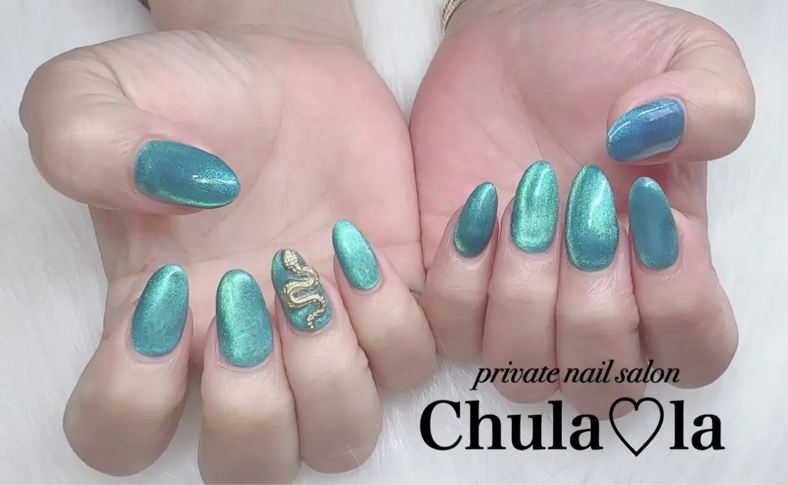 ネイル マグネットネイル ハンドネイル Chula♡la 豊見城市高安のネイルデザイン