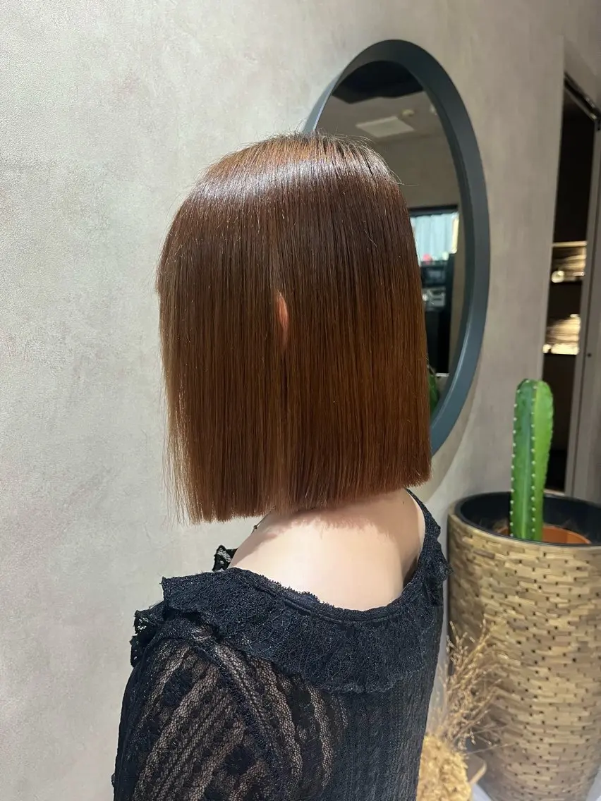 ショート ボブ 髪質改善 縮毛矯正 カット 《.Xian》ナツミ /ボブ/顔周りカットのヘアスタイル