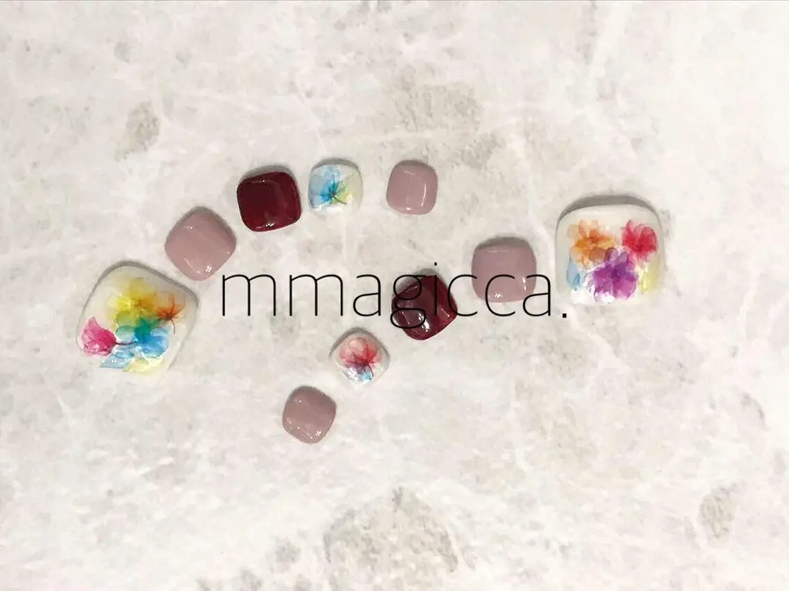ネイル ジェルネイル 大理石ネイル(マーブル) ニュアンスネイル ネイルチップ mmagicca. 【 まじか. 】のネイルデザイン