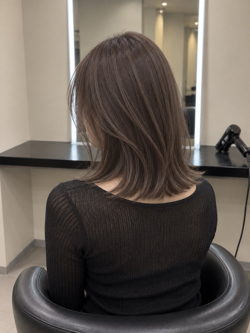 ミディアム カラー ブラウンカラー トリートメント 🌈ウルトワ水素 髪質改善naru🌈のヘアスタイル