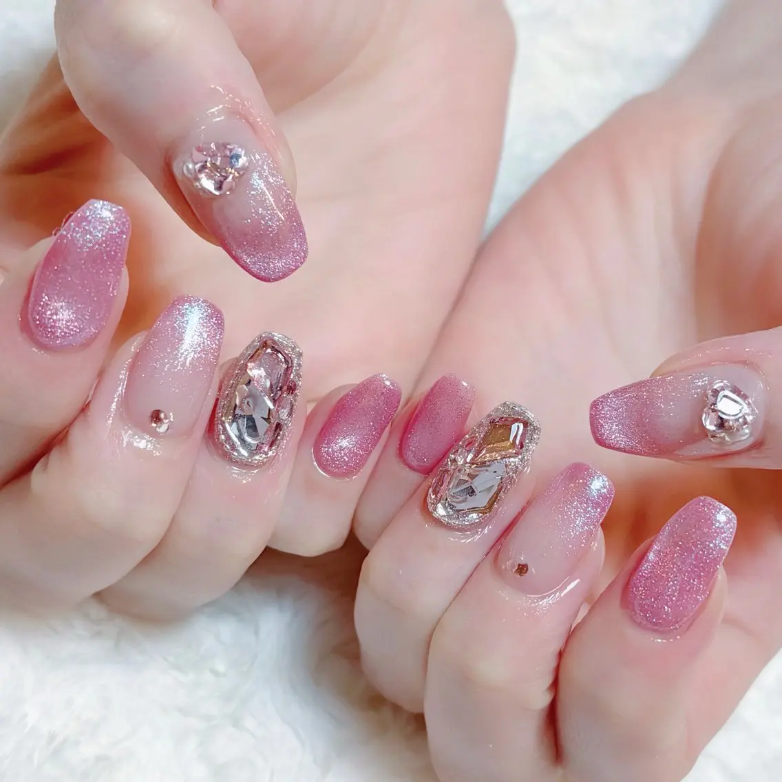 ネイル ジェルネイル マグネットネイル ワンホンネイル ハンドネイル Naruse Momoのネイルデザイン