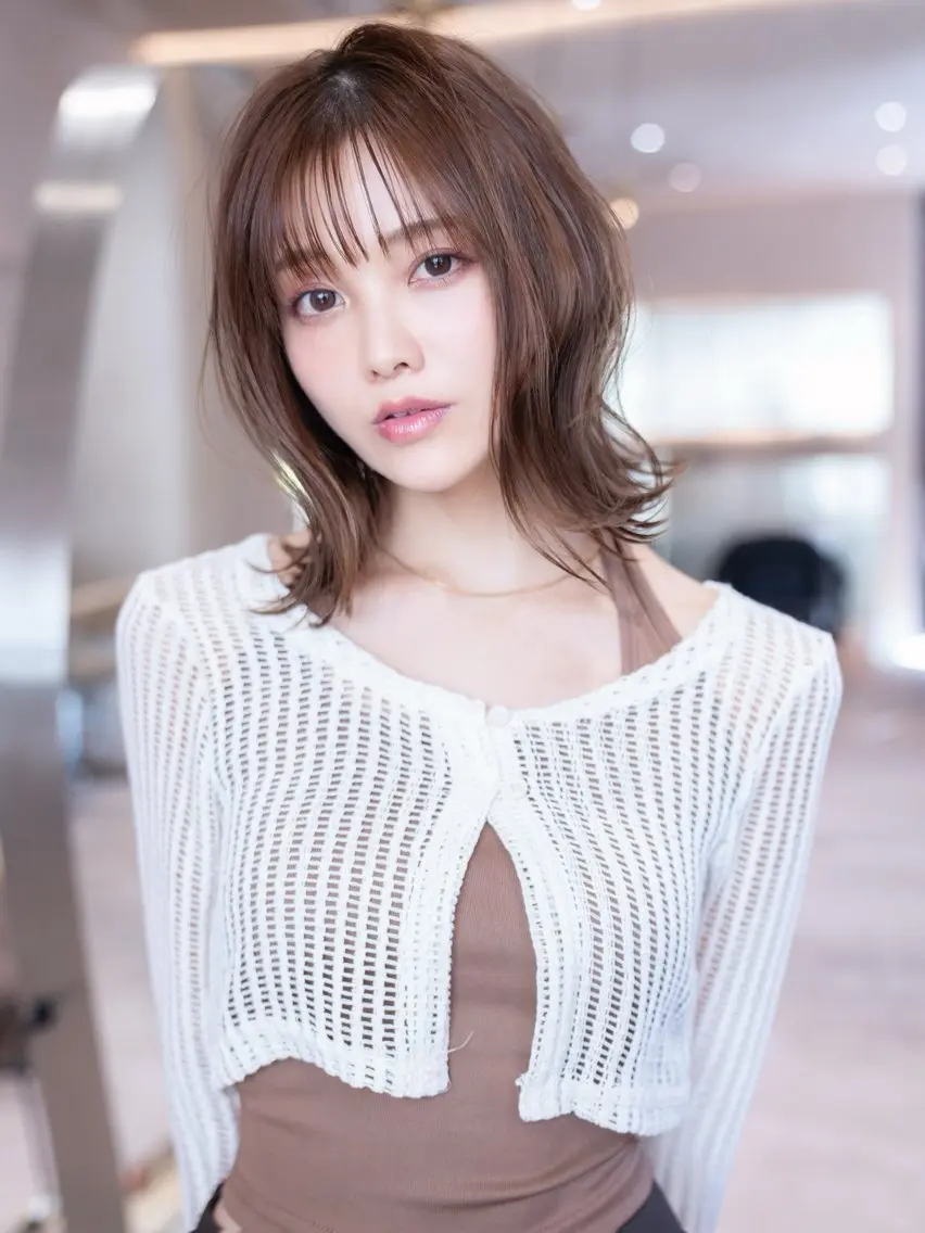 ミディアム カラー カット ヘアカラー トリートメント 渋谷🎀透明感カラー レイヤー/mikuのヘアスタイル