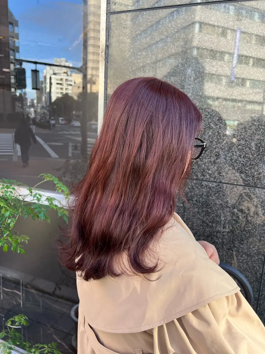 セミロング カラー 🥀韓国ヘア🥀 宮津真菜のヘアスタイル