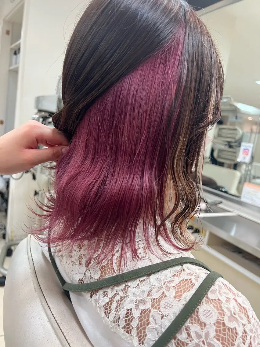 カラー ブリーチ カット ヘアカラー 。 ꒰ঌ丸岡美空໒꒱のヘアスタイル