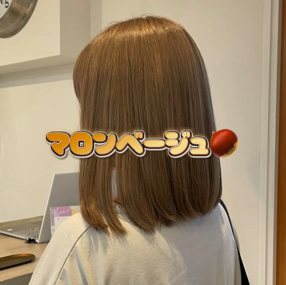 ミディアム カラー ベージュカラー 寺田 さゆみのヘアスタイル