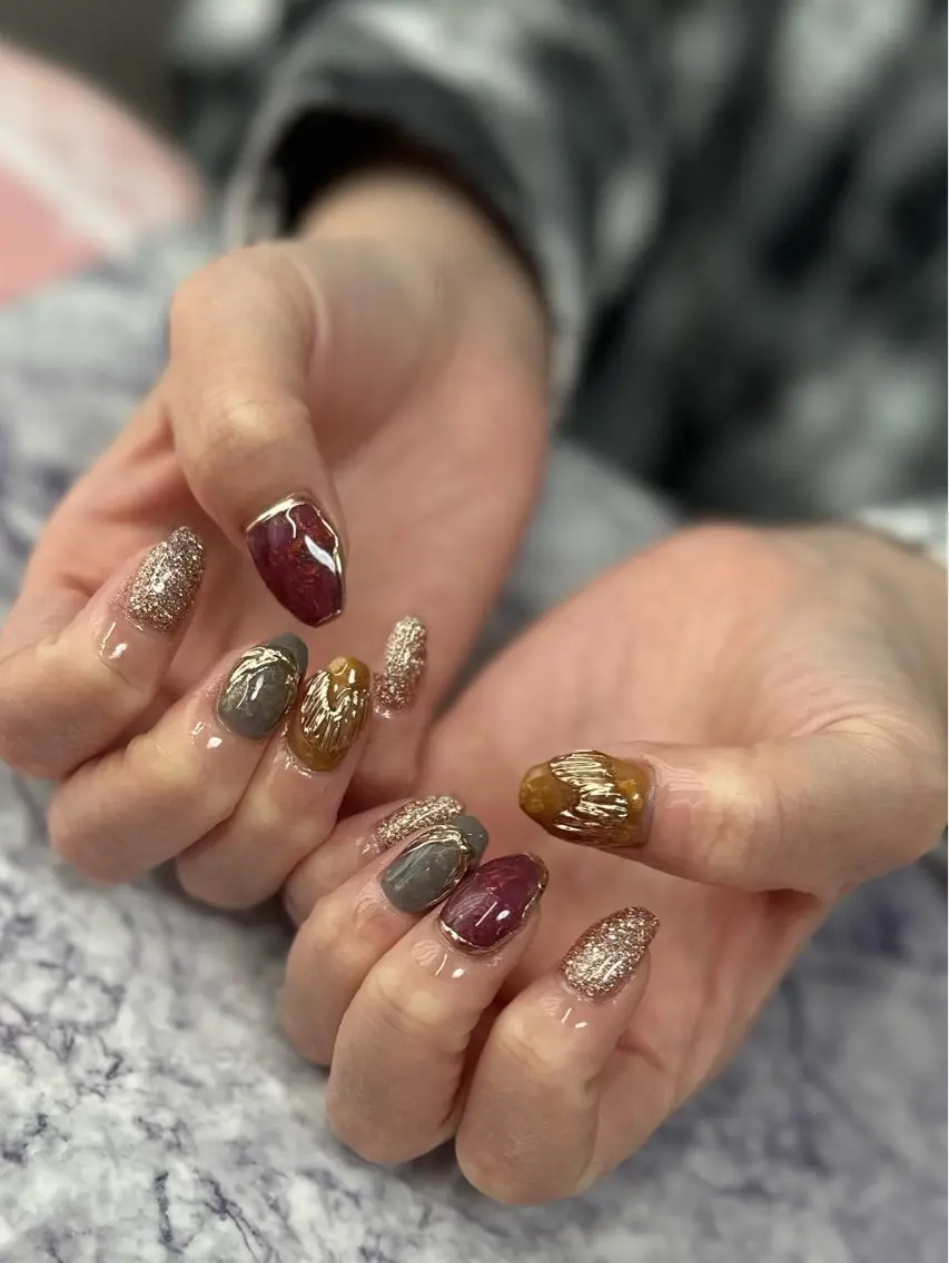ネイル ハンドネイル フットネイル Pretzels🥨 【プレッツェル】ミウのネイルデザイン