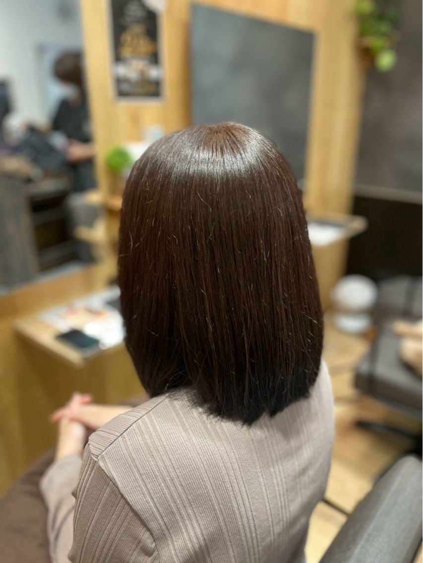セミロング カラー ブラウンカラー ココアブラウン 浦和駅徒歩1分🫧 キノシタのヘアスタイル