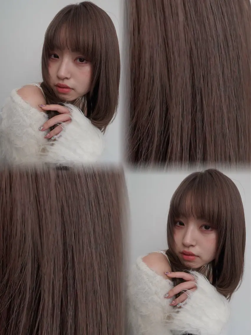 カラー ヘアカラー チャコ|暖色 |ボブ•レイヤーのヘアスタイル