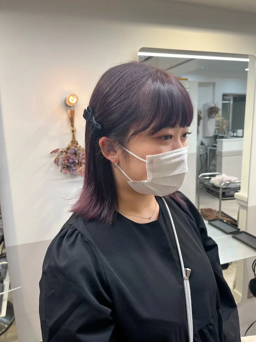 ミディアム カラー みゆき🐈⬛🪽 透明感カラー✄のヘアスタイル