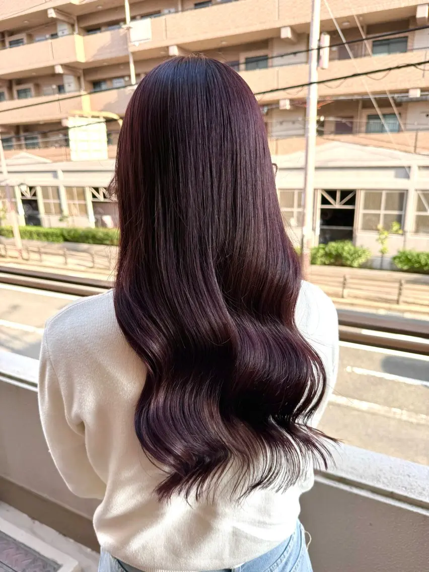 ロング カラー ラベンダーカラー MIO/天王寺/ 髪質改善/艶カラーのヘアスタイル