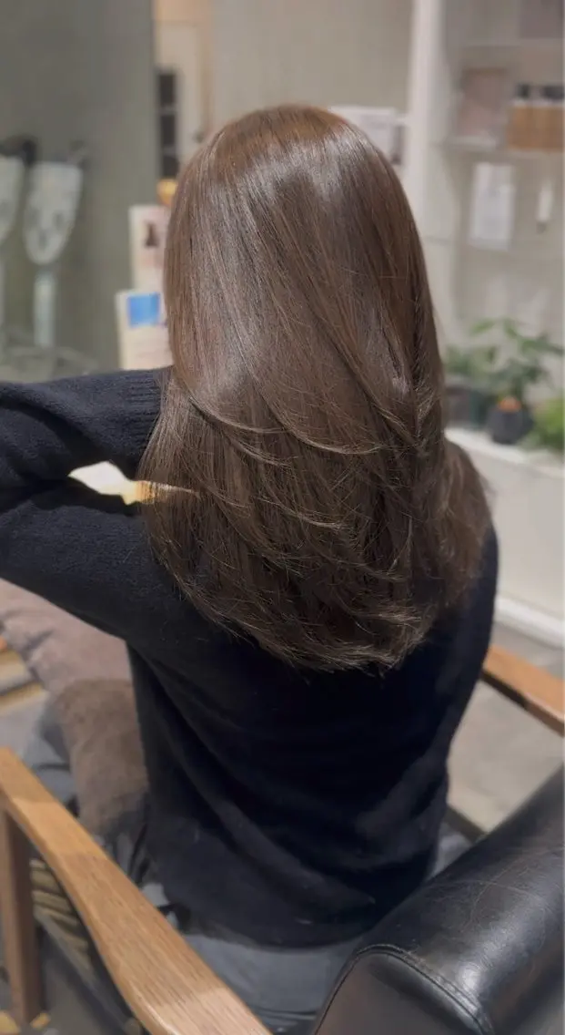 ミディアム カット ヘアカラー 🍀小川泰輝🍀 艶カラー・髪質改善◎のヘアスタイル