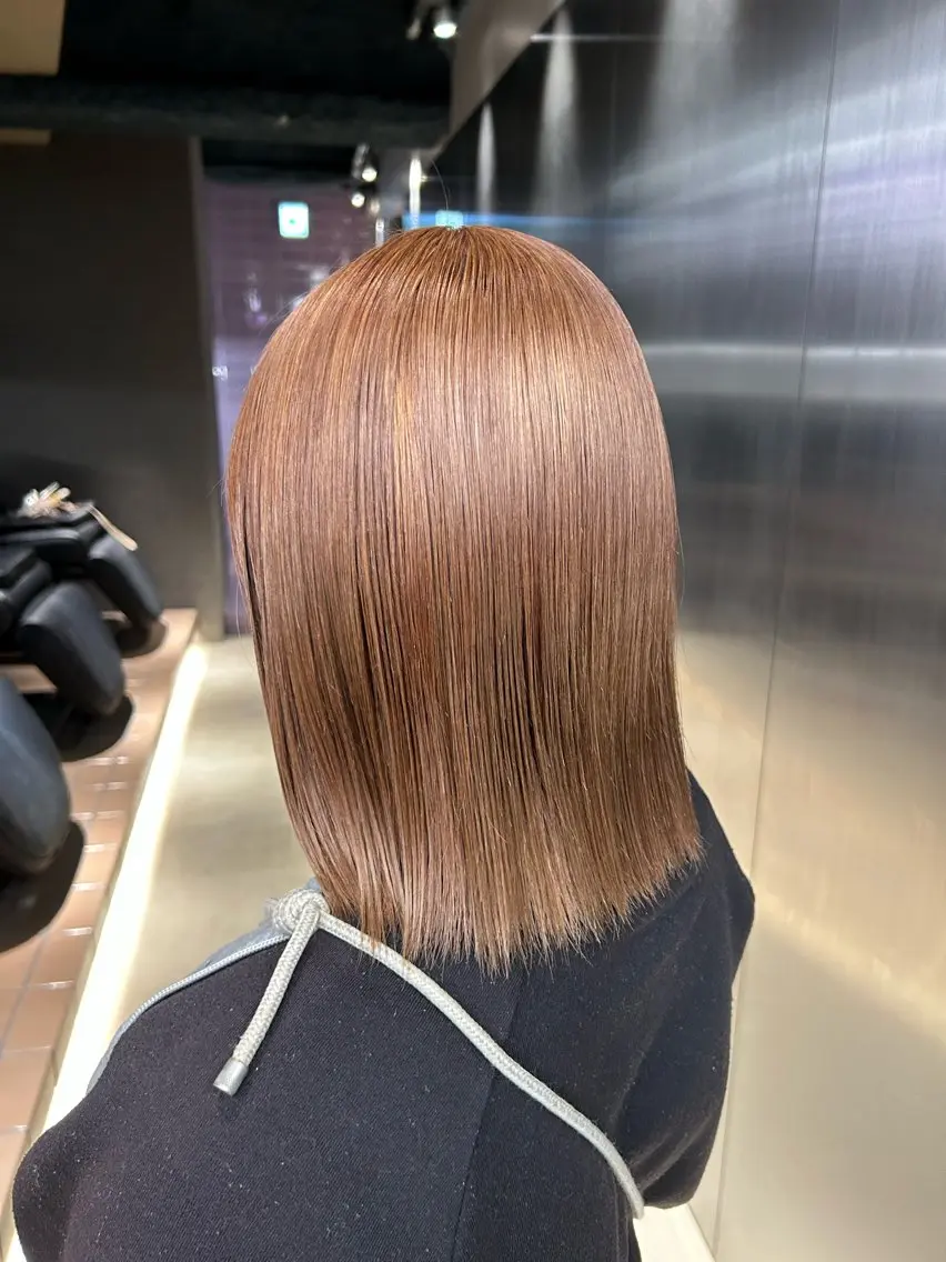 カラー ブリーチ ブラウンカラー 透明感カラー ヘアカラー PELE Nagomiのヘアスタイル